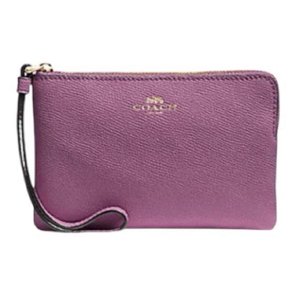 Coach Corner Zip Wristlet In Primrose - Picture 1 of 5